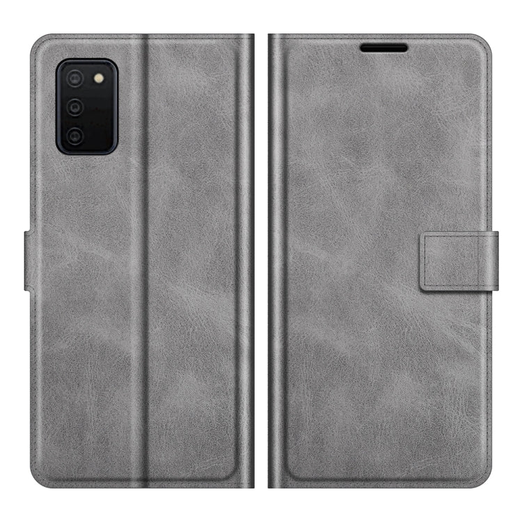For Samsung Galaxy A03s 166mm Retro Calf Pattern Buckle Horizontal Flip Leather Case with Holder & Card Slots & Wallet