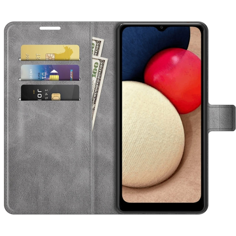 For Samsung Galaxy A03s 166mm Retro Calf Pattern Buckle Horizontal Flip Leather Case with Holder & Card Slots & Wallet