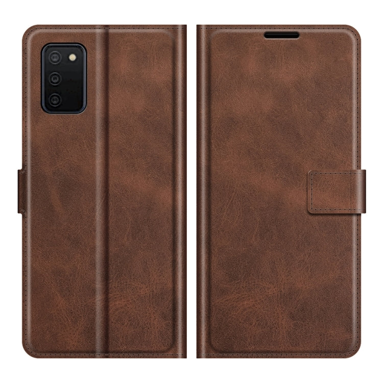 For Samsung Galaxy A03s 166mm Retro Calf Pattern Buckle Horizontal Flip Leather Case with Holder & Card Slots & Wallet