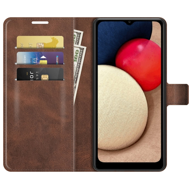 For Samsung Galaxy A03s 166mm Retro Calf Pattern Buckle Horizontal Flip Leather Case with Holder & Card Slots & Wallet