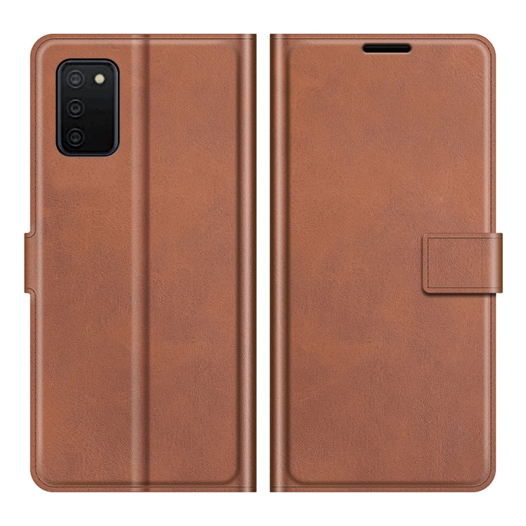 For Samsung Galaxy A03s 166mm Retro Calf Pattern Buckle Horizontal Flip Leather Case with Holder & Card Slots & Wallet
