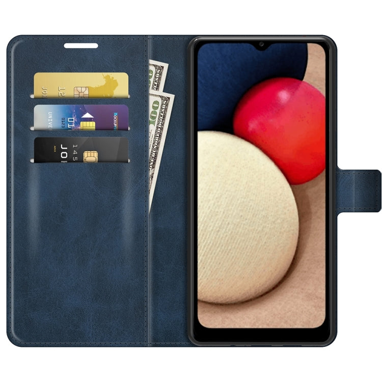 For Samsung Galaxy A03s 166mm Retro Calf Pattern Buckle Horizontal Flip Leather Case with Holder & Card Slots & Wallet