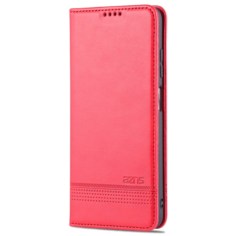 For Samsung Galaxy A03s 166mm AZNS Magnetic Calf Texture Horizontal Flip Leather Case with Card Slots & Holder & Wallet