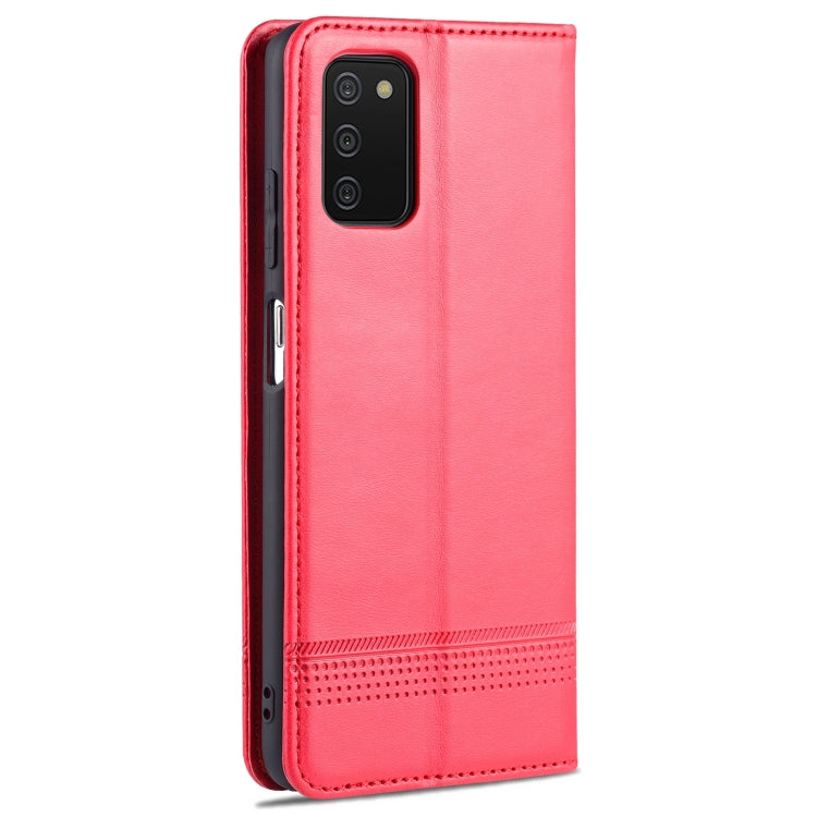 For Samsung Galaxy A03s 166mm AZNS Magnetic Calf Texture Horizontal Flip Leather Case with Card Slots & Holder & Wallet