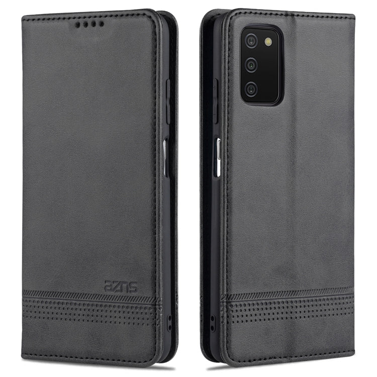 For Samsung Galaxy A03s 166mm AZNS Magnetic Calf Texture Horizontal Flip Leather Case with Card Slots & Holder & Wallet