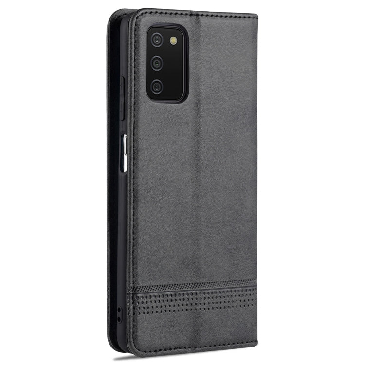 For Samsung Galaxy A03s 166mm AZNS Magnetic Calf Texture Horizontal Flip Leather Case with Card Slots & Holder & Wallet