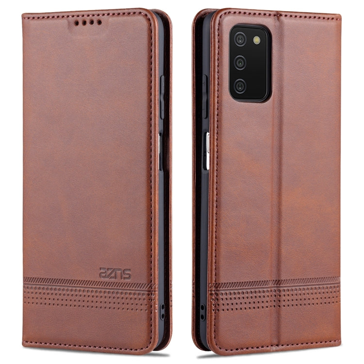 For Samsung Galaxy A03s 166mm AZNS Magnetic Calf Texture Horizontal Flip Leather Case with Card Slots & Holder & Wallet