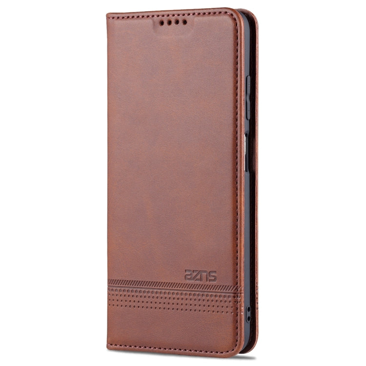 For Samsung Galaxy A03s 166mm AZNS Magnetic Calf Texture Horizontal Flip Leather Case with Card Slots & Holder & Wallet