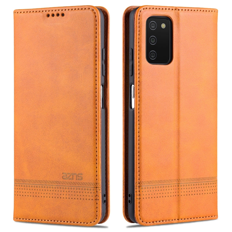 For Samsung Galaxy A03s 166mm AZNS Magnetic Calf Texture Horizontal Flip Leather Case with Card Slots & Holder & Wallet