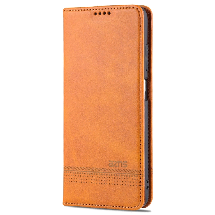 For Samsung Galaxy A03s 166mm AZNS Magnetic Calf Texture Horizontal Flip Leather Case with Card Slots & Holder & Wallet