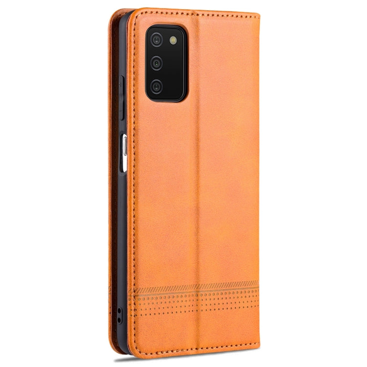 For Samsung Galaxy A03s 166mm AZNS Magnetic Calf Texture Horizontal Flip Leather Case with Card Slots & Holder & Wallet