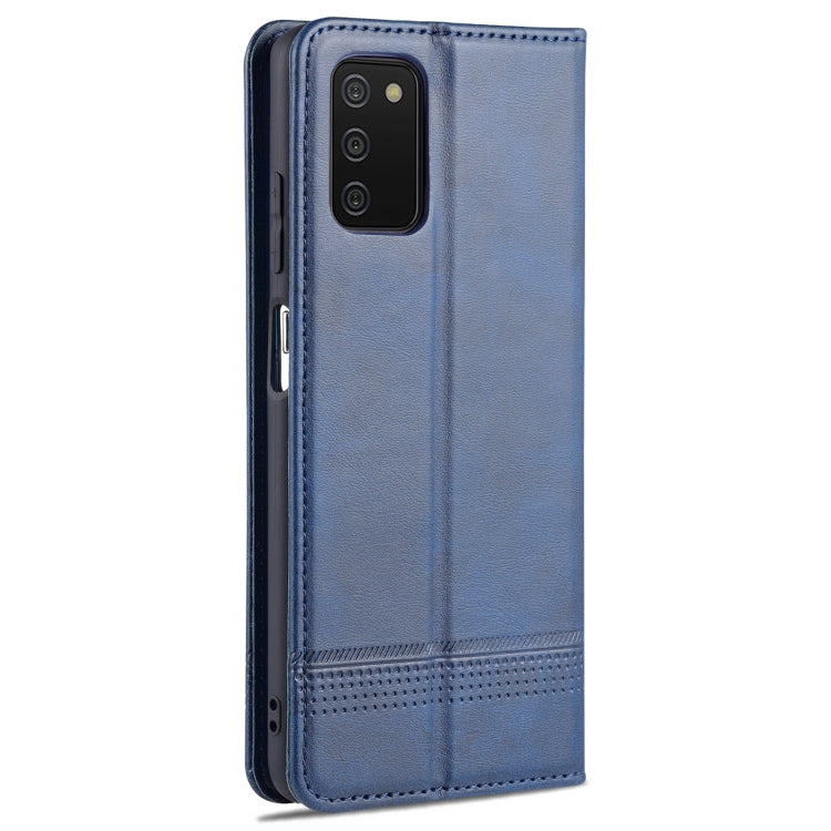 For Samsung Galaxy A03s 166mm AZNS Magnetic Calf Texture Horizontal Flip Leather Case with Card Slots & Holder & Wallet