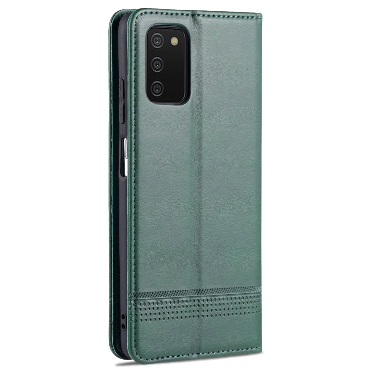 For Samsung Galaxy A03s 166mm AZNS Magnetic Calf Texture Horizontal Flip Leather Case with Card Slots & Holder & Wallet