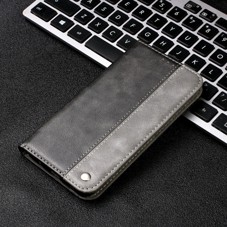 For Samsung Galaxy A03s 166mm Business Solid Color Stitching Horizontal Flip Leather Case with Holder & Card Slots