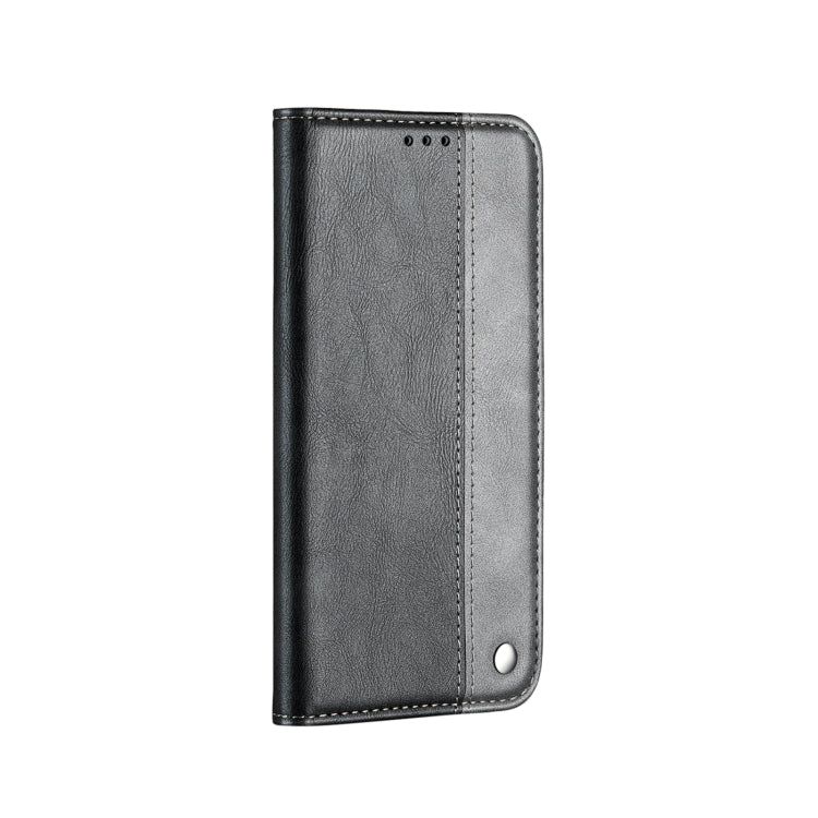 For Samsung Galaxy A03s 166mm Business Solid Color Stitching Horizontal Flip Leather Case with Holder & Card Slots