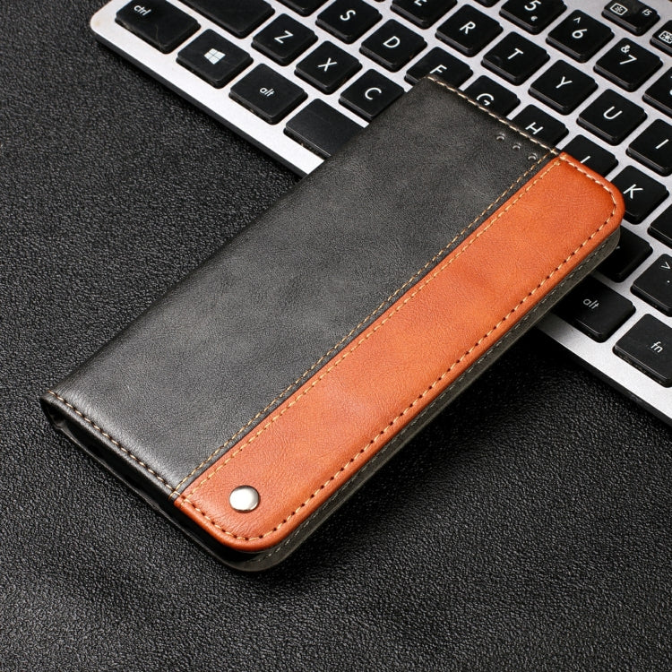 For Samsung Galaxy A03s 166mm Business Solid Color Stitching Horizontal Flip Leather Case with Holder & Card Slots