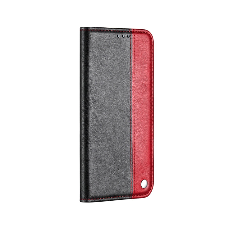 For Samsung Galaxy A03s 166mm Business Solid Color Stitching Horizontal Flip Leather Case with Holder & Card Slots