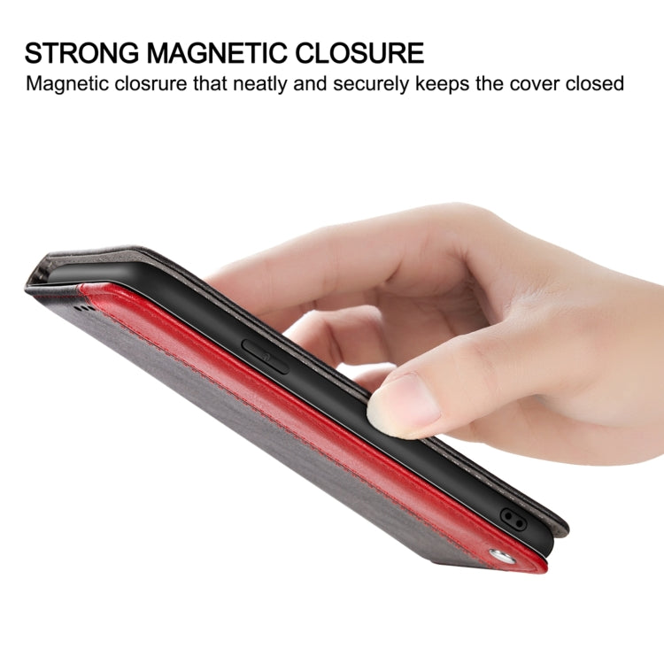 For Samsung Galaxy A03s 166mm Business Solid Color Stitching Horizontal Flip Leather Case with Holder & Card Slots
