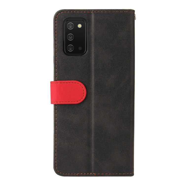 For Samsung Galaxy A03s 166mm Business Stitching-Color Horizontal Flip PU Leather Case with Holder & Card Slots & Photo Frame