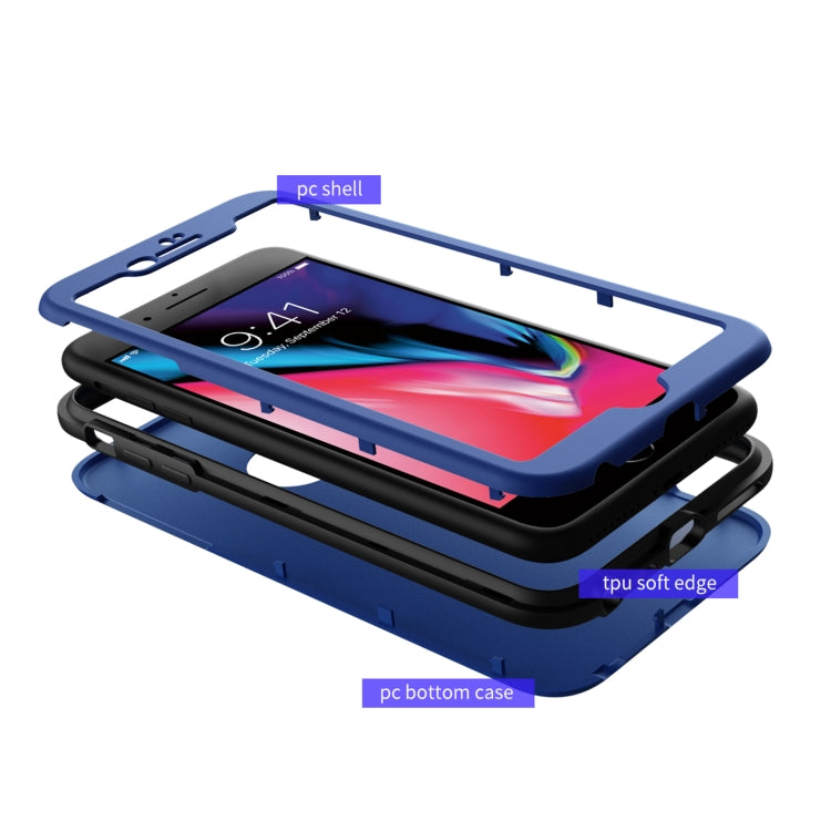 360 Degrees Full Package PC + TPU Combination Case For iPhone 8 Plus & 7 Plus