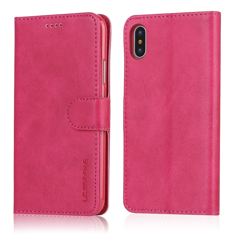 For iPhone X / XS LC.IMEEKE Calf Texture Horizontal Flip Leather Case, with Holder & Card Slots & Wallet