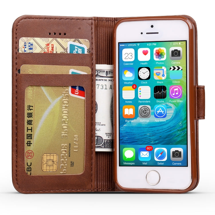 For iPhone 11 For iPhone 5 LC.IMEEKE Calf Texture Horizontal Flip Leather Case, with Holder & Card Slots & Wallet