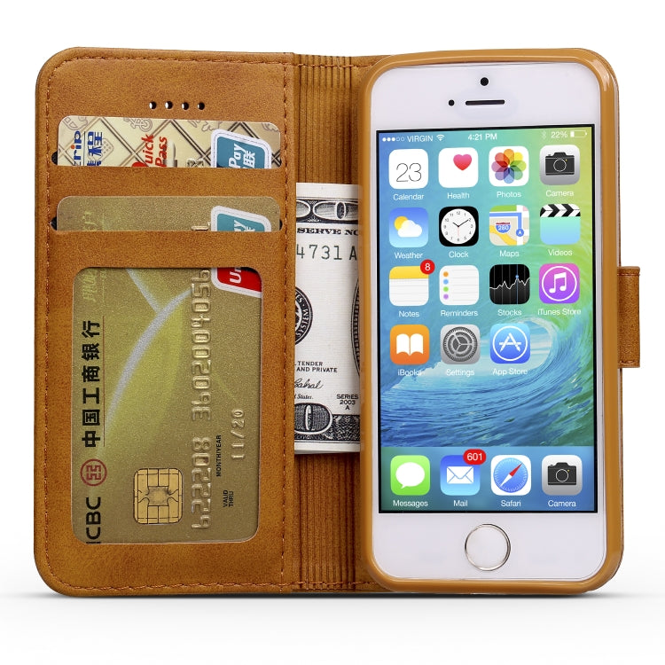 For iPhone 11 For iPhone 5 LC.IMEEKE Calf Texture Horizontal Flip Leather Case, with Holder & Card Slots & Wallet