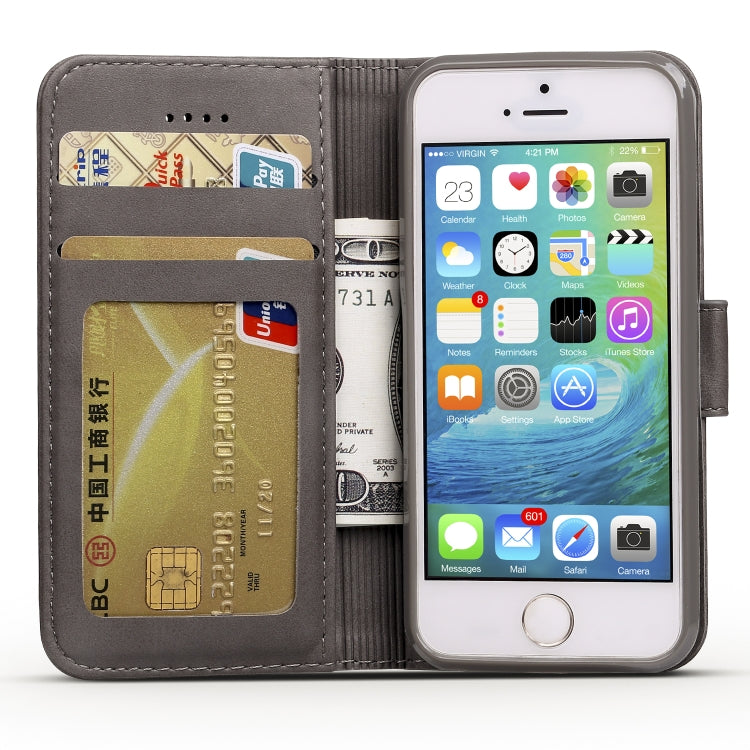 For iPhone 11 For iPhone 5 LC.IMEEKE Calf Texture Horizontal Flip Leather Case, with Holder & Card Slots & Wallet