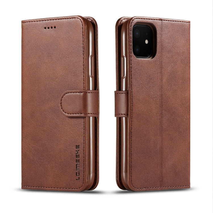 For iPhone 11 LC.IMEEKE Calf Texture Horizontal Flip Leather Case, with Holder & Card Slots & Wallet