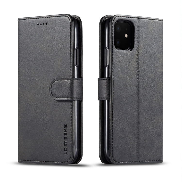 For iPhone 11 LC.IMEEKE Calf Texture Horizontal Flip Leather Case, with Holder & Card Slots & Wallet