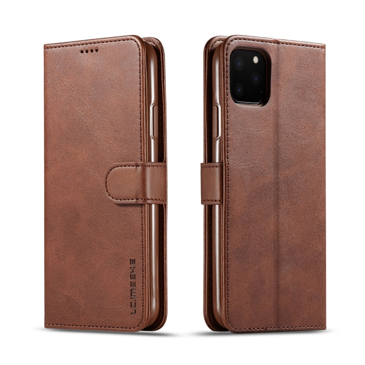 For iPhone 11 Pro Max LC.IMEEKE Calf Texture Horizontal Flip Leather Case, with Holder & Card Slots & Wallet