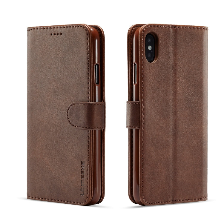 For iPhone XS Max LC.IMEEKE Calf Texture Horizontal Flip Leather Case, with Holder & Card Slots & Wallet