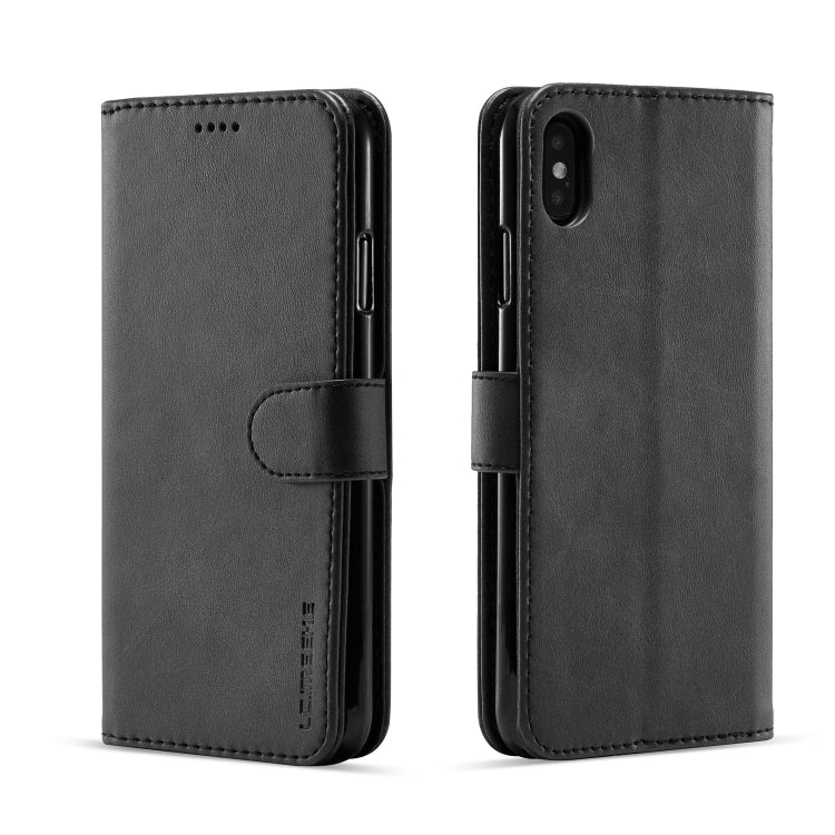 For iPhone XS Max LC.IMEEKE Calf Texture Horizontal Flip Leather Case, with Holder & Card Slots & Wallet