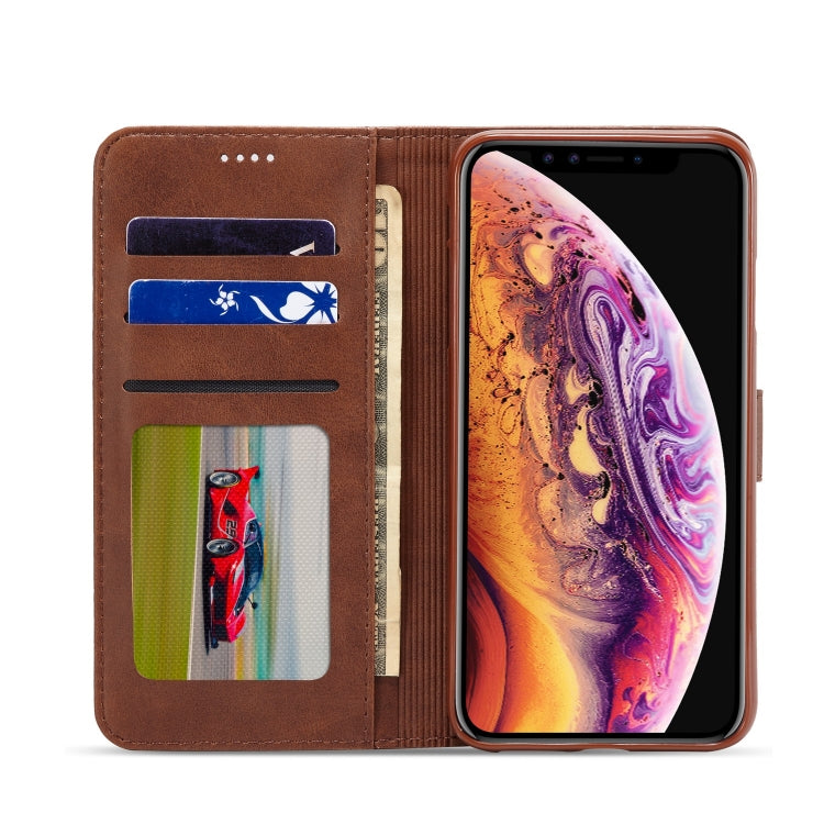 For iPhone XS Max LC.IMEEKE Calf Texture Horizontal Flip Leather Case, with Holder & Card Slots & Wallet