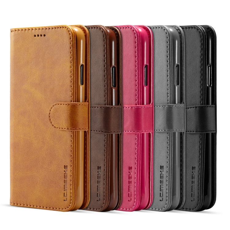 For iPhone XS Max LC.IMEEKE Calf Texture Horizontal Flip Leather Case, with Holder & Card Slots & Wallet