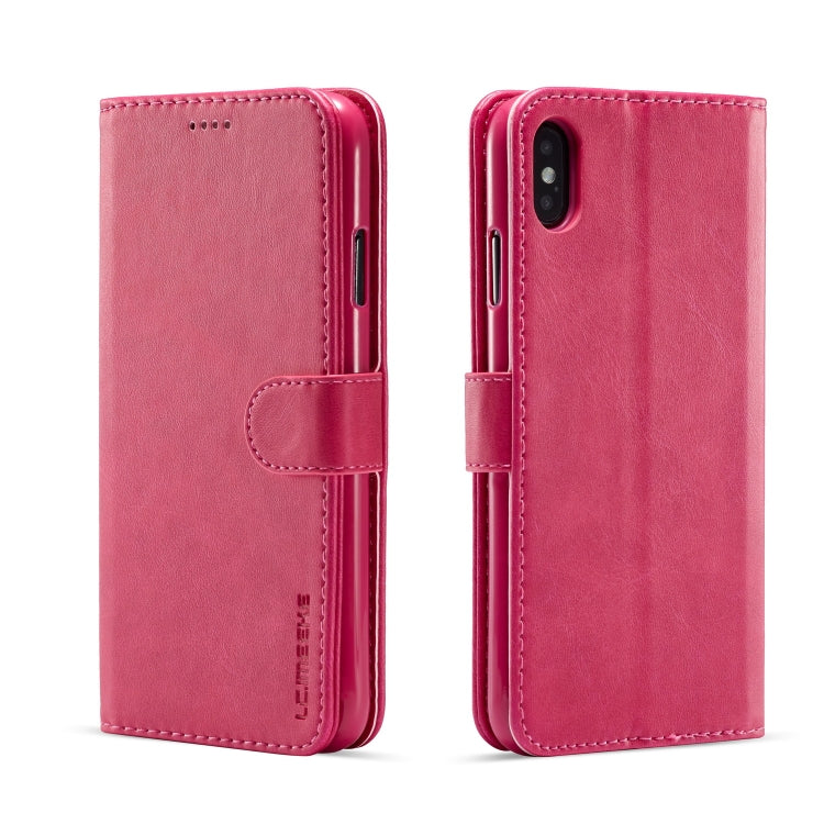 For iPhone XS Max LC.IMEEKE Calf Texture Horizontal Flip Leather Case, with Holder & Card Slots & Wallet