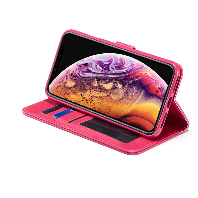 For iPhone XS Max LC.IMEEKE Calf Texture Horizontal Flip Leather Case, with Holder & Card Slots & Wallet