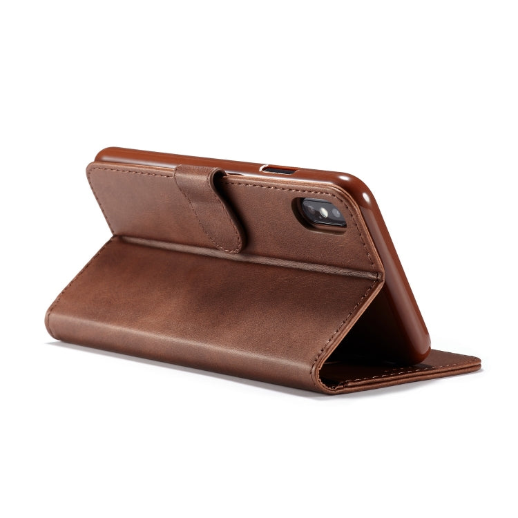 For iPhone XS Max LC.IMEEKE Calf Texture Horizontal Flip Leather Case, with Holder & Card Slots & Wallet