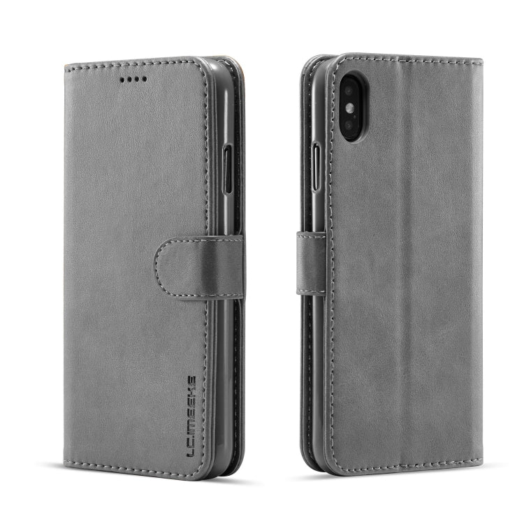 For iPhone XS Max LC.IMEEKE Calf Texture Horizontal Flip Leather Case, with Holder & Card Slots & Wallet
