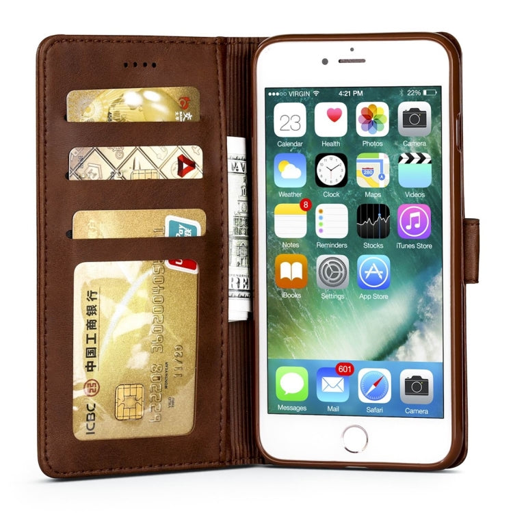 For iPhone 8 Plus / 7 Plus LC.IMEEKE Calf Texture Horizontal Flip Leather Case, with Holder & Card Slots & Wallet