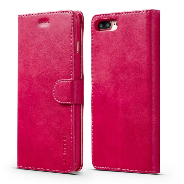 For iPhone 8 Plus / 7 Plus LC.IMEEKE Calf Texture Horizontal Flip Leather Case, with Holder & Card Slots & Wallet