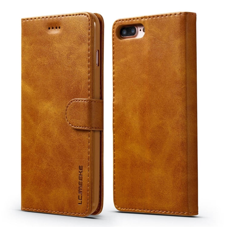 For iPhone 8 Plus / 7 Plus LC.IMEEKE Calf Texture Horizontal Flip Leather Case, with Holder & Card Slots & Wallet