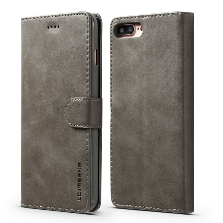 For iPhone 8 Plus / 7 Plus LC.IMEEKE Calf Texture Horizontal Flip Leather Case, with Holder & Card Slots & Wallet