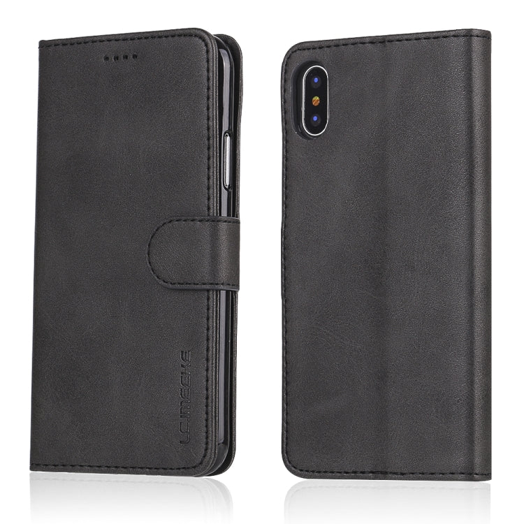 For iPhone XR LC.IMEEKE Calf Texture Horizontal Flip Leather Case with Holder & Card Slots & Wallet