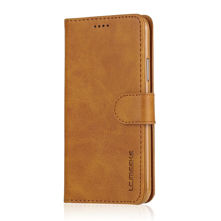 For iPhone XR LC.IMEEKE Calf Texture Horizontal Flip Leather Case with Holder & Card Slots & Wallet