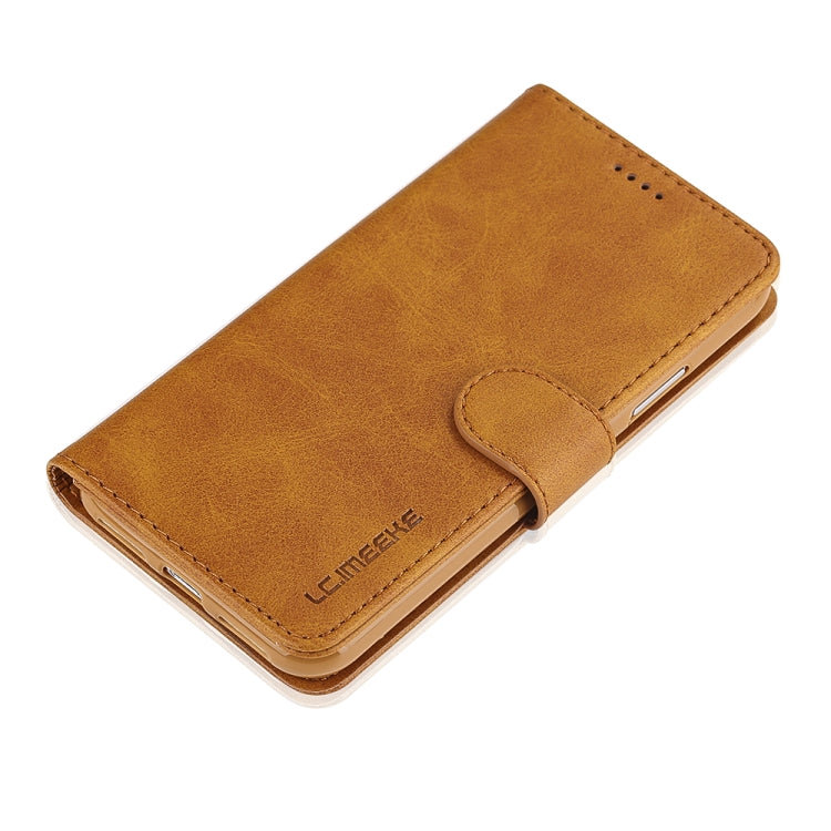 For iPhone XR LC.IMEEKE Calf Texture Horizontal Flip Leather Case with Holder & Card Slots & Wallet