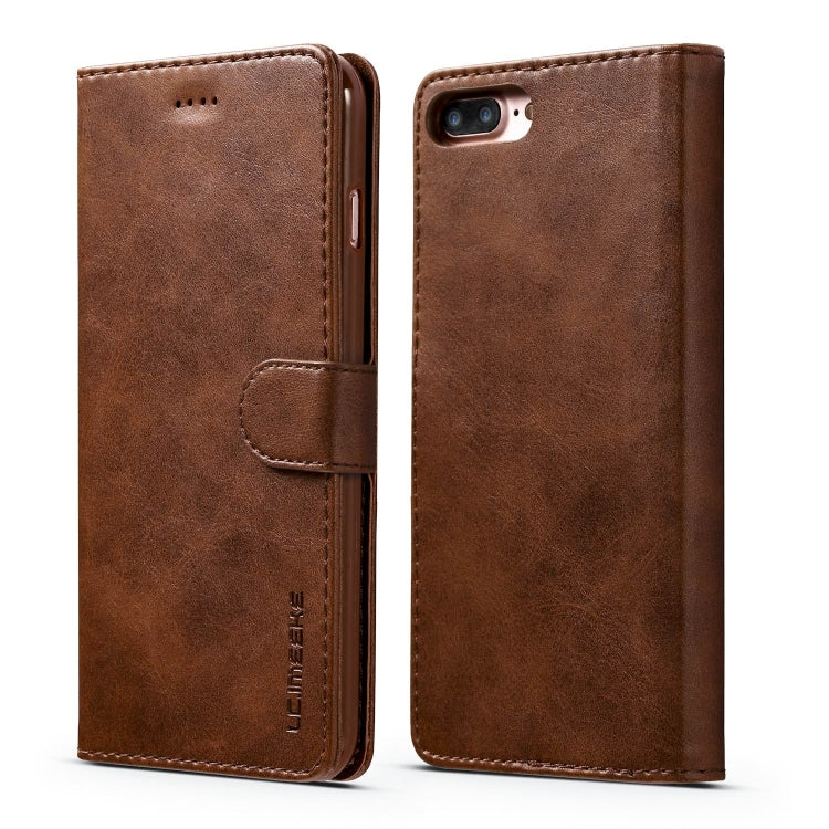 For iPhone SE 2022 / SE 2020 / 8 / 7 LC.IMEEKE Calf Texture Horizontal Flip Leather Case with Holder & Card Slots & Wallet