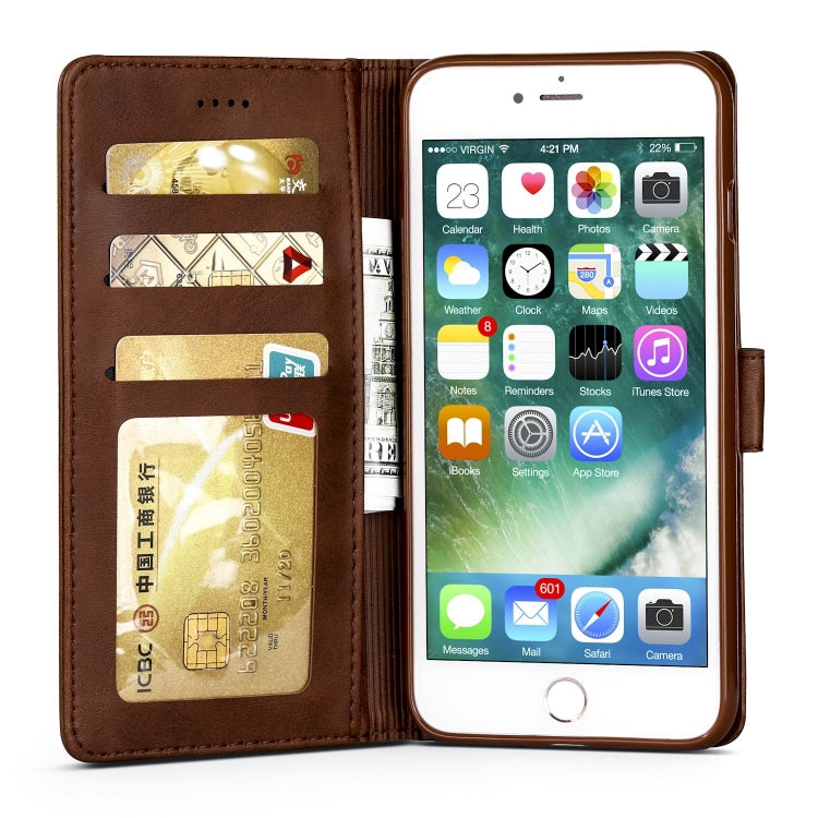 For iPhone SE 2022 / SE 2020 / 8 / 7 LC.IMEEKE Calf Texture Horizontal Flip Leather Case with Holder & Card Slots & Wallet