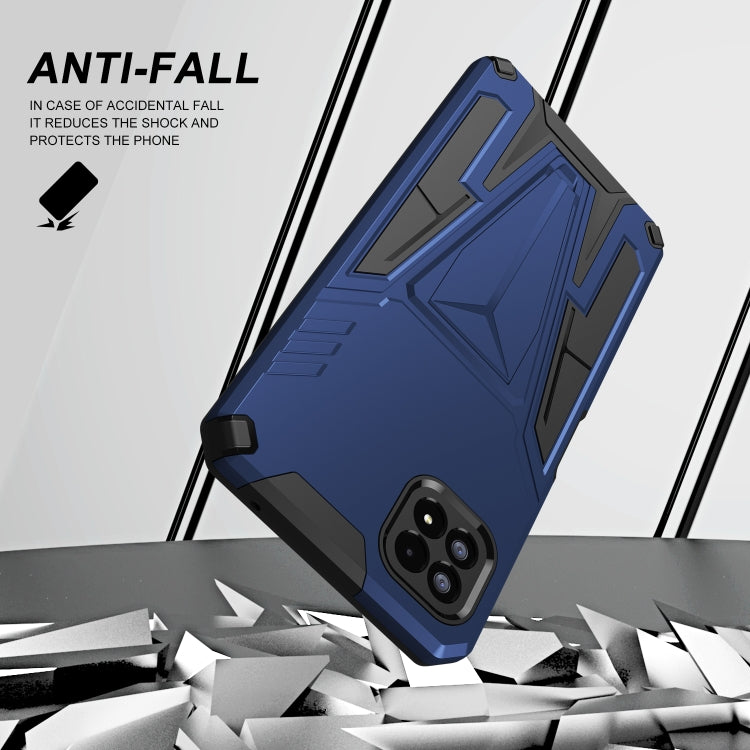 For Samsung Galaxy A22 5G Super V Armor PC + TPU Shockproof Case with Invisible Holder