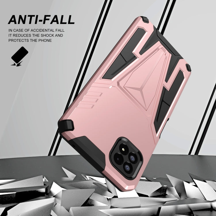 For Samsung Galaxy A22 5G Super V Armor PC + TPU Shockproof Case with Invisible Holder